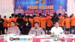 Kapolda Sulsel Pimpin Press Release Hasil Operasi PEKAT LIPU 2022